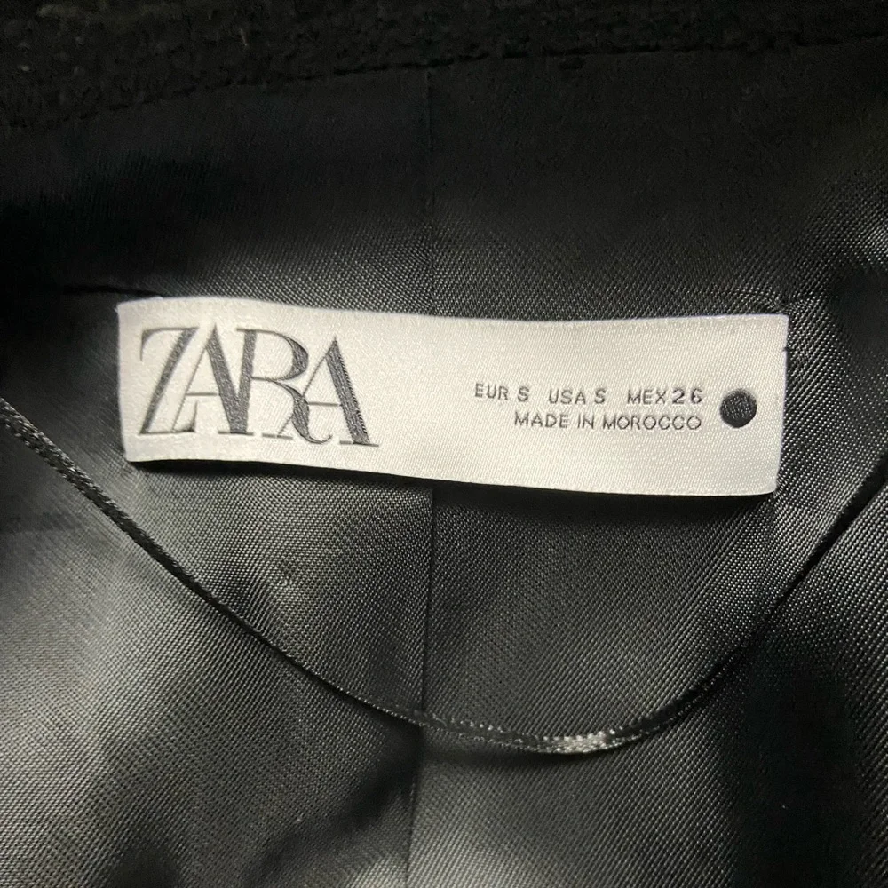 Zara Black Textured/Tweed Blazer - Picture 8 of 10